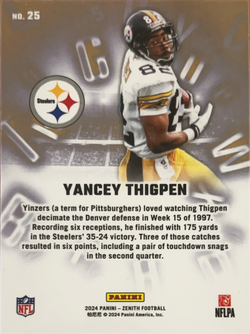 2024 Panini Zenith Football A to Z Yancey Thigpen #25