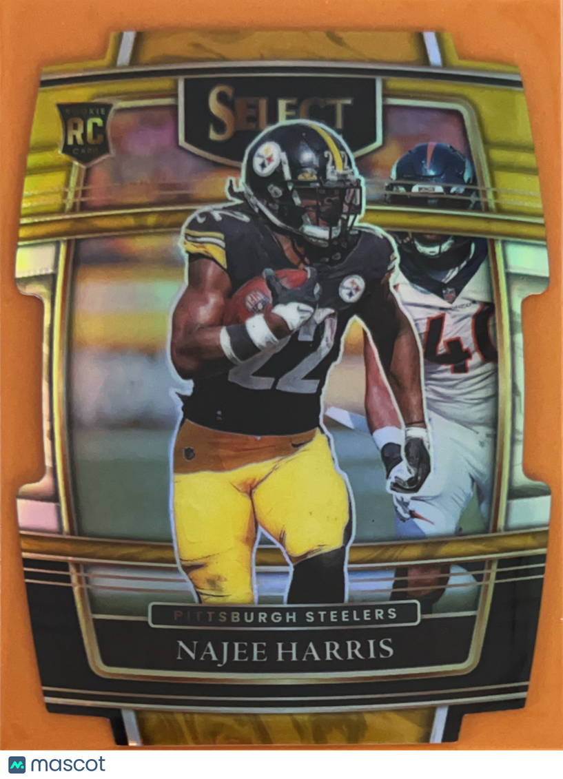 2022 Panini Select Football Concourse Najee Harris #53 Orange Prizm Die-Cut RC