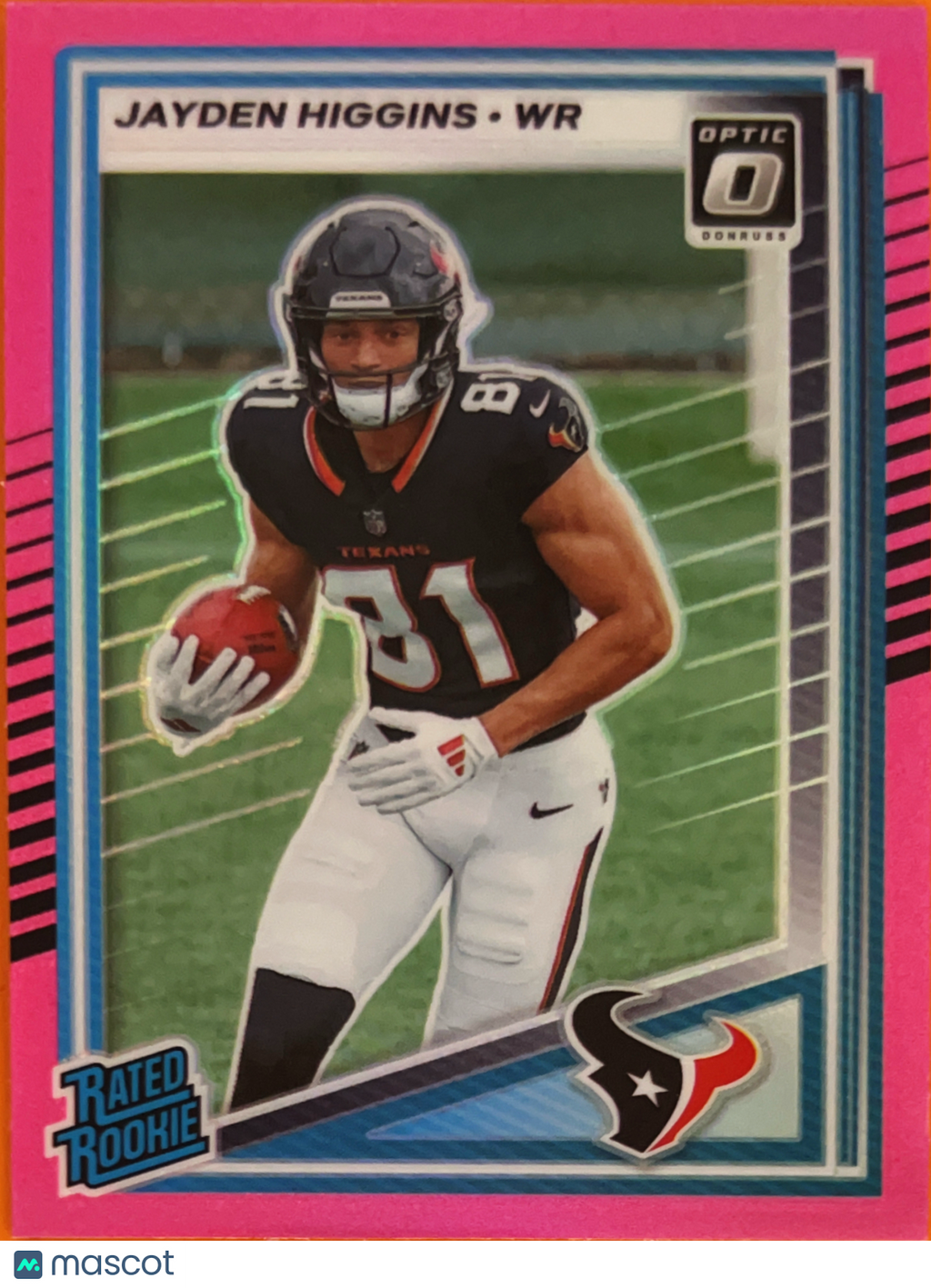 2025 Panini Donruss Optic Prizm Jayden Higgins #334 Pink