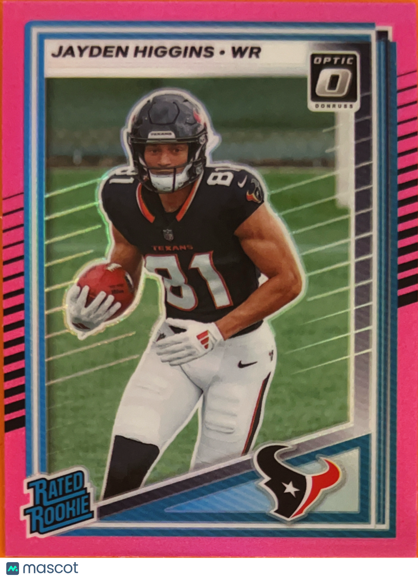 2025 Panini Donruss Optic Prizm Jayden Higgins #334 Pink