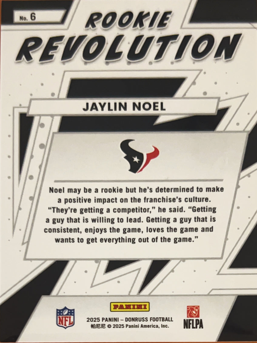 2025 Panini Donruss Rookie Revolution Jaylin Noel #6 RC