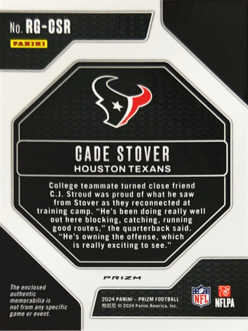 2024 Panini Prizm Rookie Gear Cade Stover #RG-CSR Pink RC