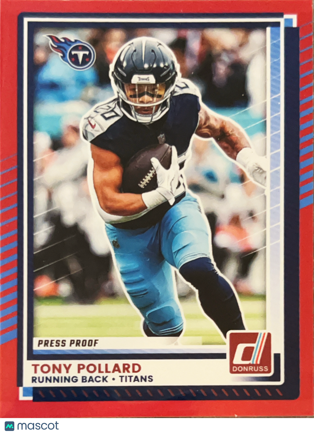 2025 Panini Donruss Football Tony Pollard #272 Press Proof Red