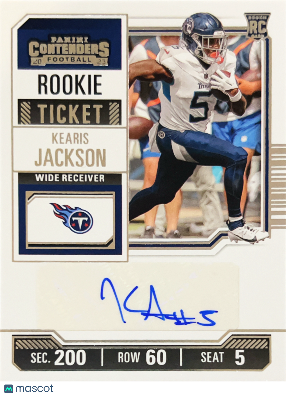 2023 Panini Contenders Football Kearis Jackson #160 RC