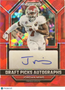 2023 Panini Prizm Draft Picks Jordan Mims #DPA-JOM Red Ice