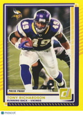2025 Panini Donruss Football Tony Richardson #70 Press Proof Yellow
