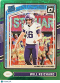2024 Panini Donruss Optic Prizm Will Reichard #297 Green Velocity