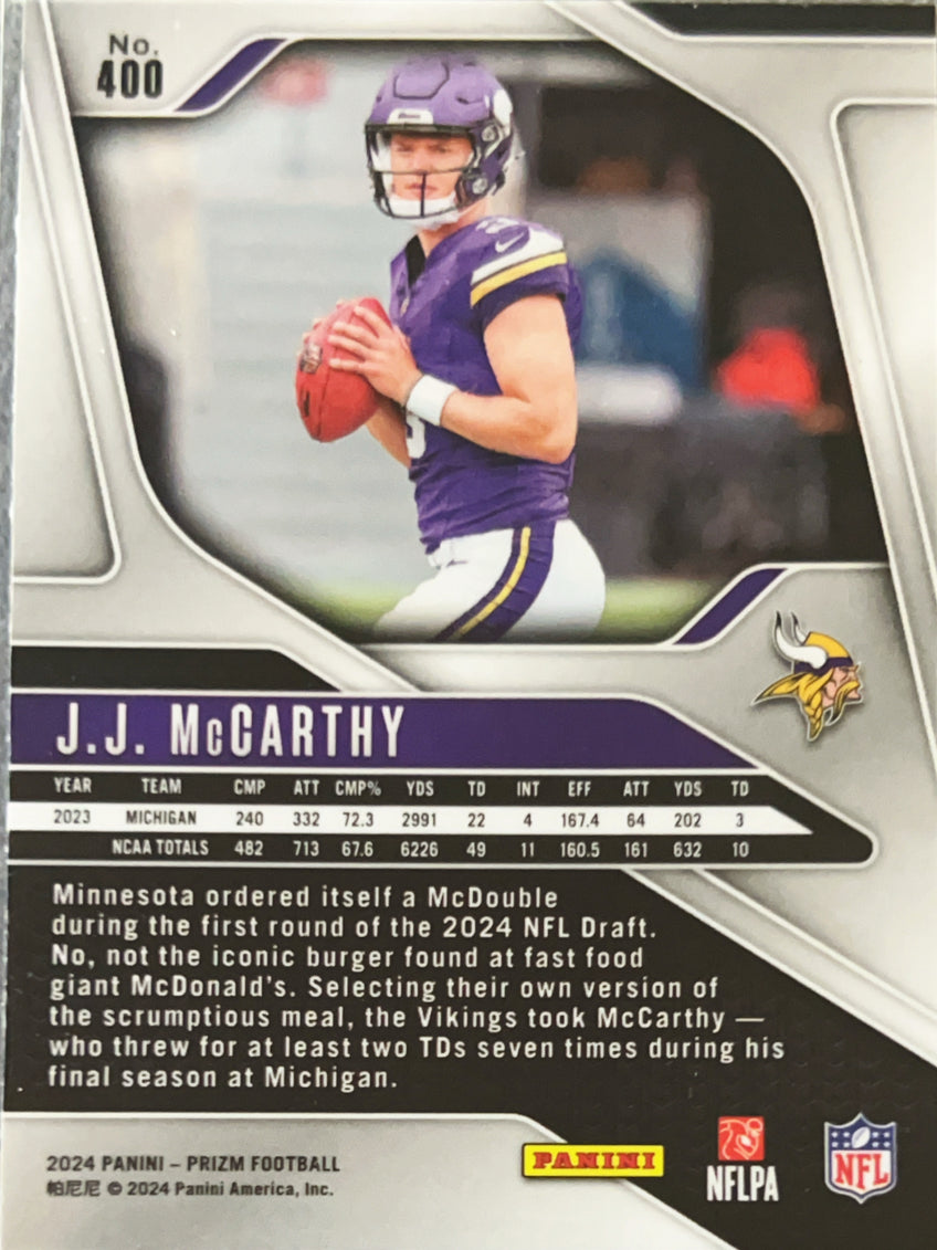2024 Panini Prizm J.J. McCarthy #400 RC