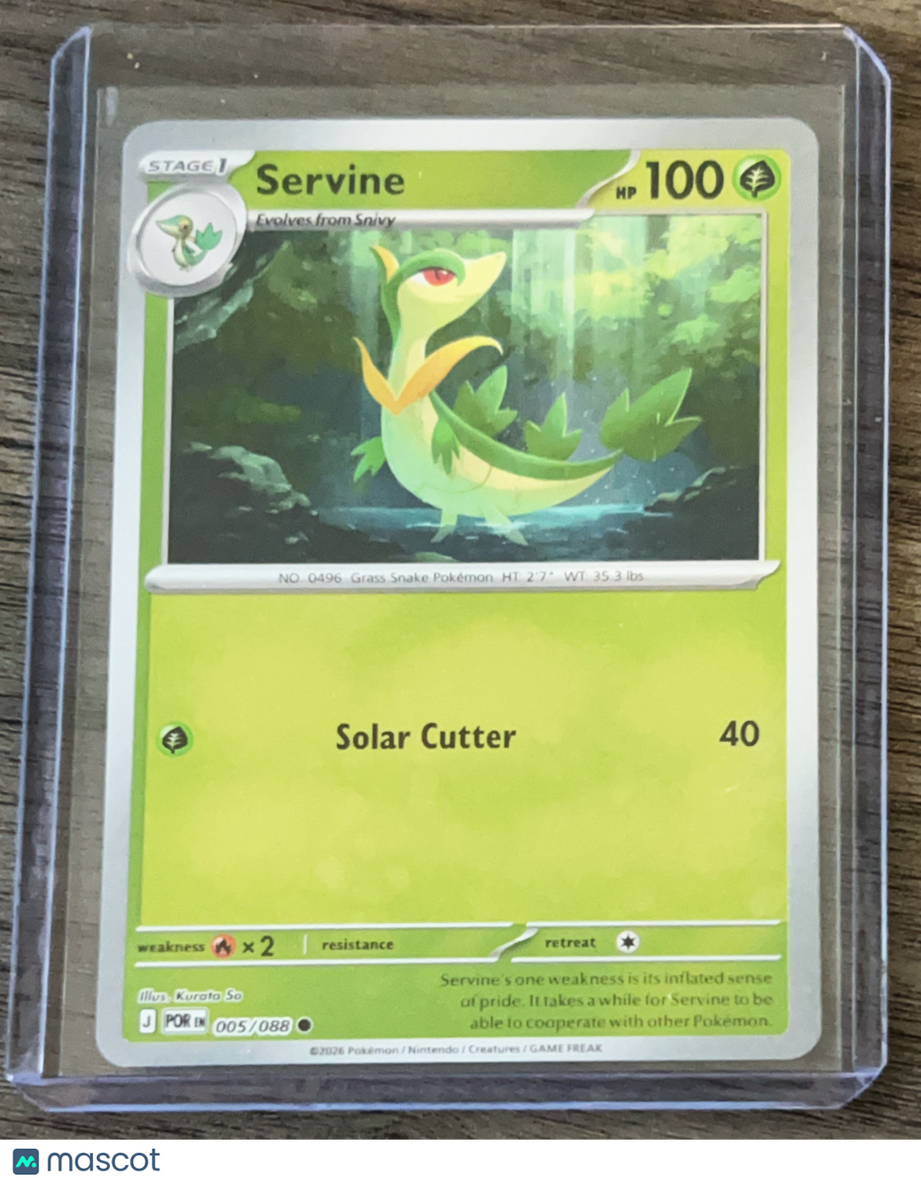 2026 Mega Evolution Perfect Order Servine #5/88