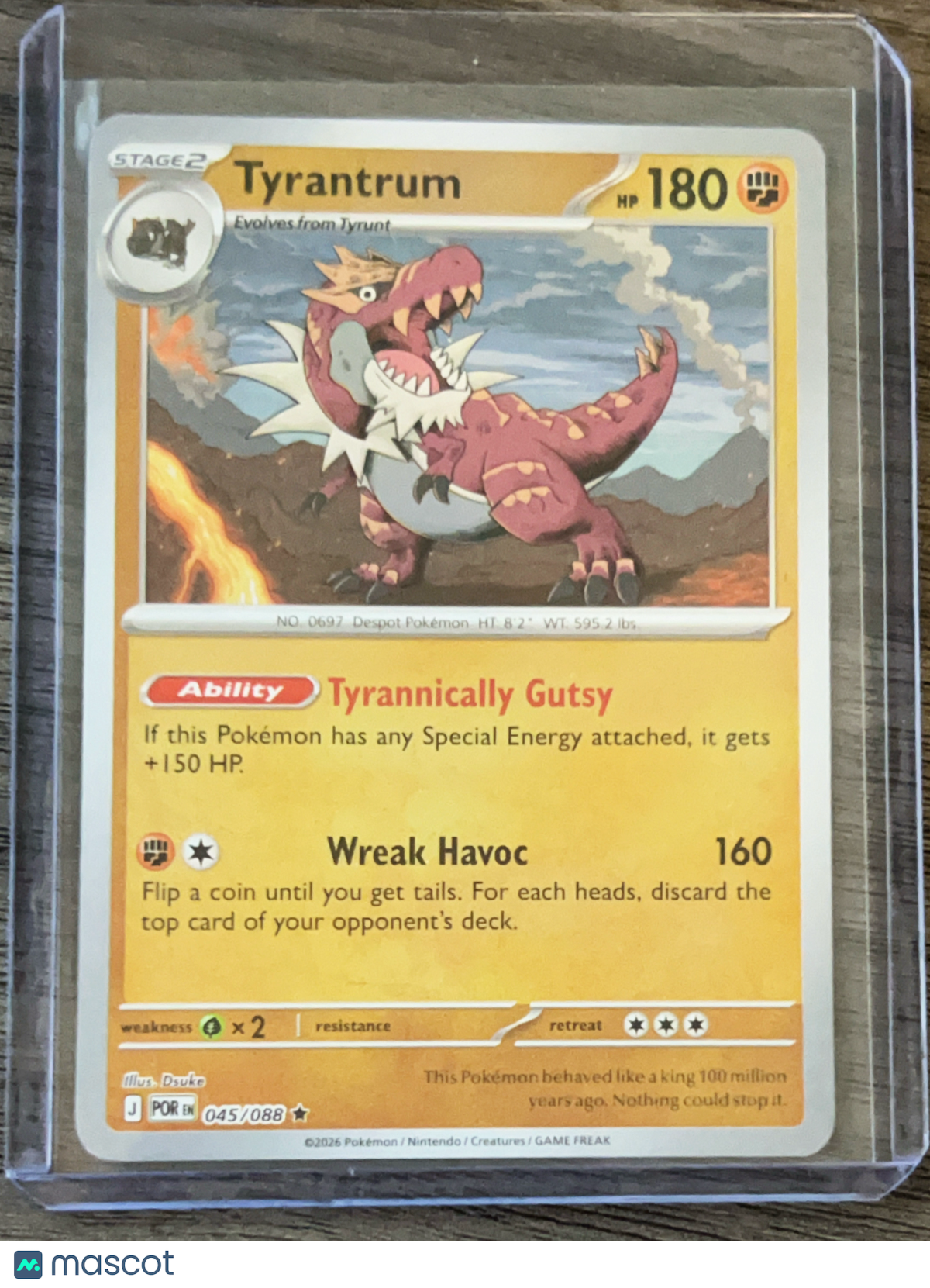 2026 Mega Evolution – Perfect Order Tyrantrum Rare #45/88