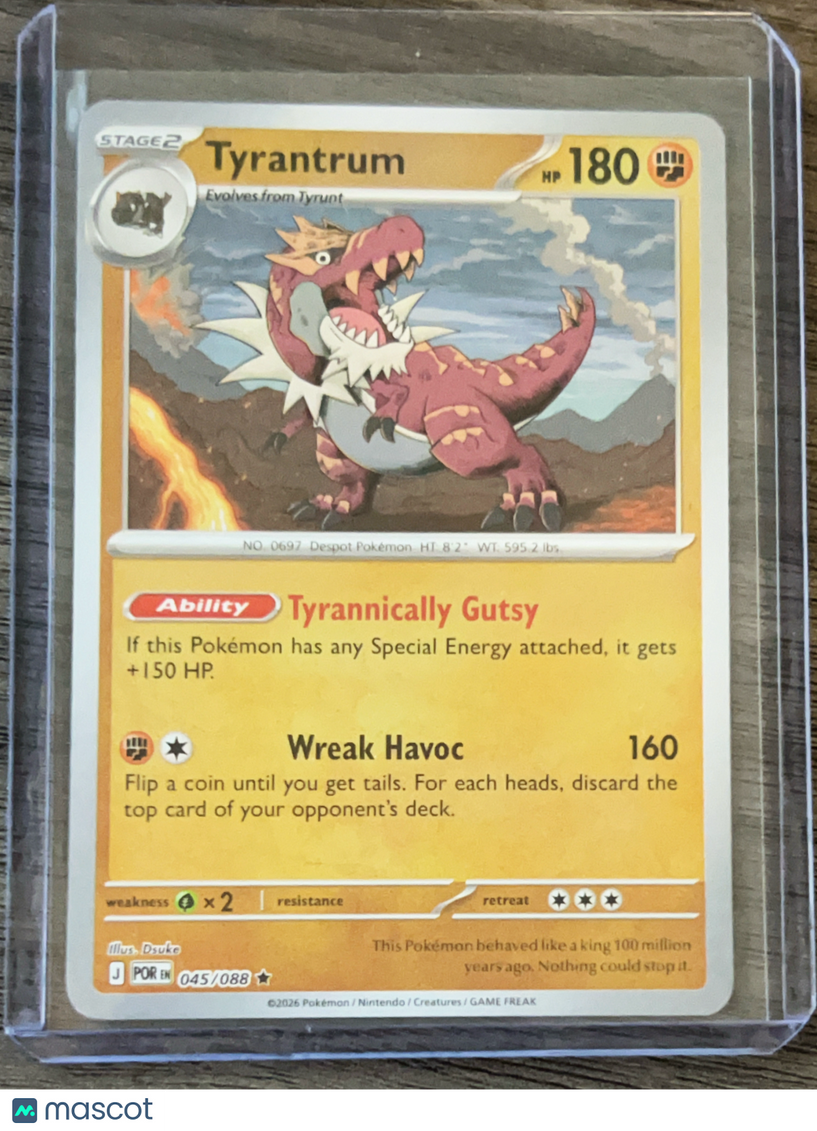 2026 Mega Evolution – Perfect Order Tyrantrum Rare #45/88
