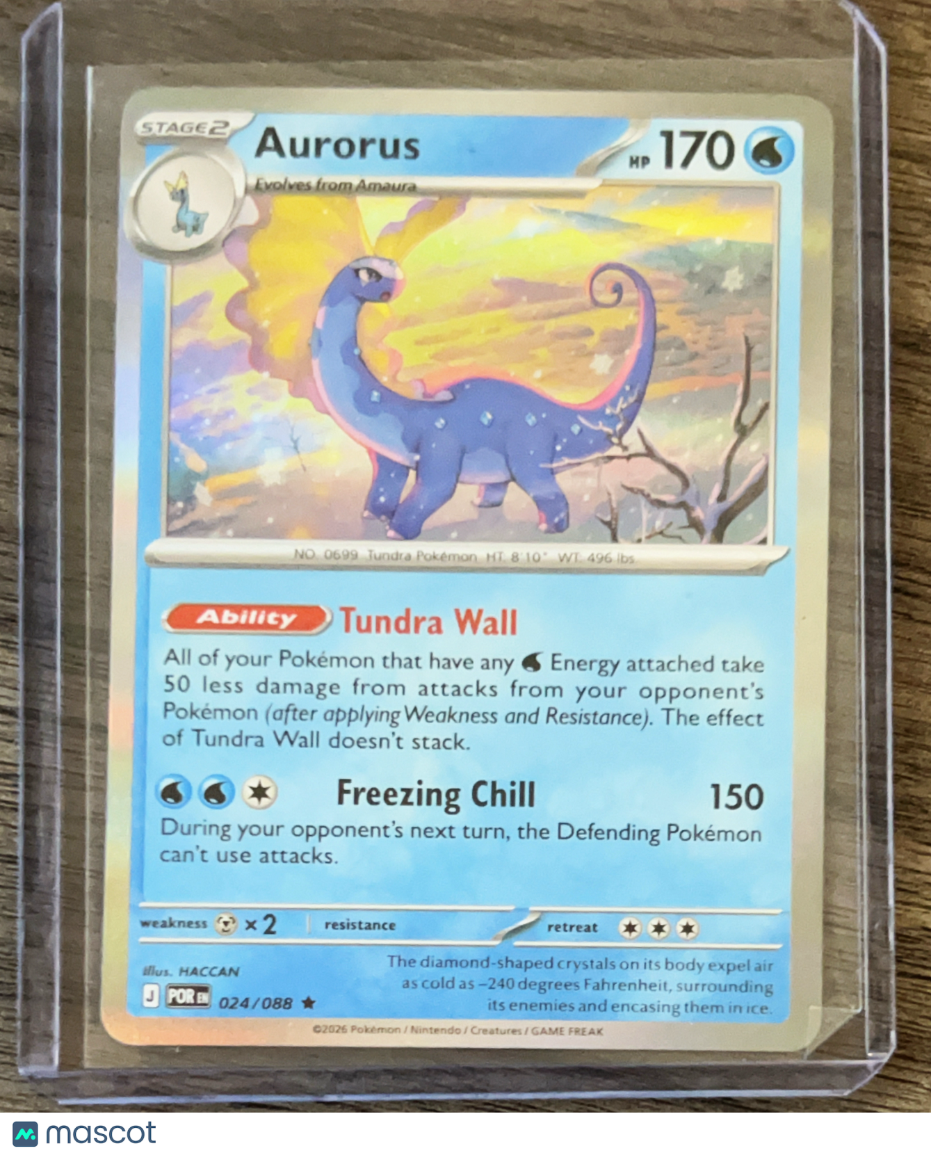 2026 Mega Evolution – Perfect Order Aurorus Holo Rare #24/88