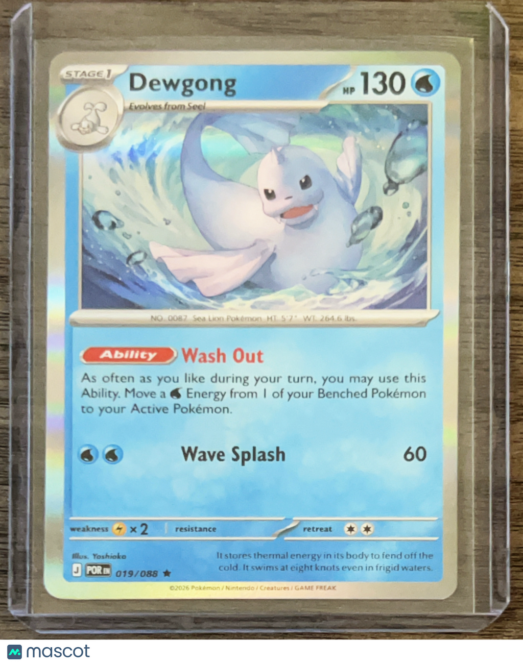 2026 Mega Evolution – Ascended Heroes Dewgong Reverse Holo Rare #19/88
