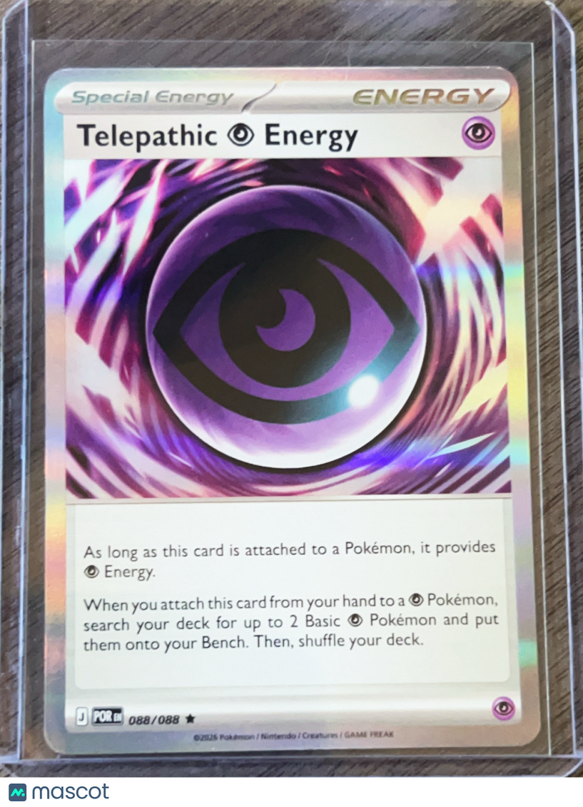 2026 Mega Evolution – Perfect Order Telepathic Energy Reverse Holo Rare #88/88