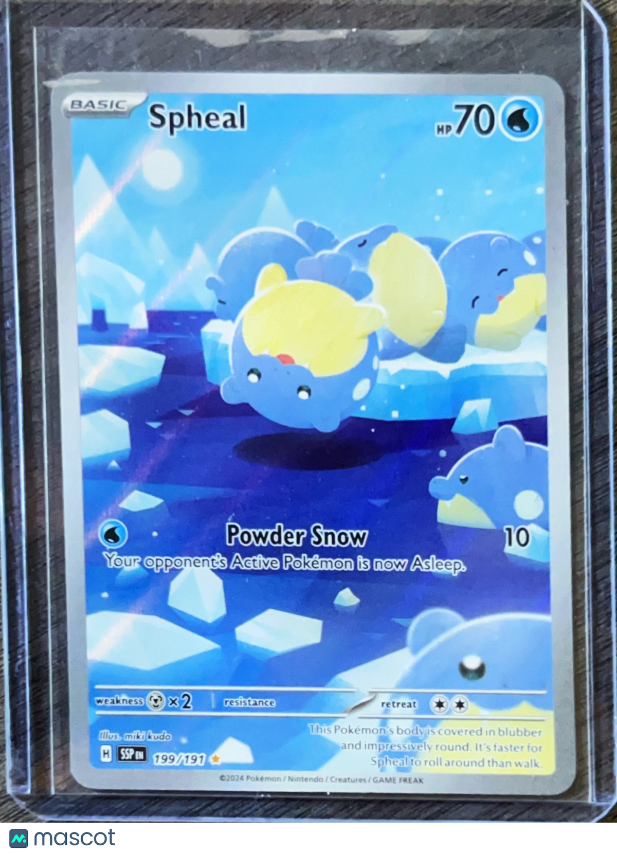 2024 Surging Sparks Spheal Holo Secret Rare #199/191