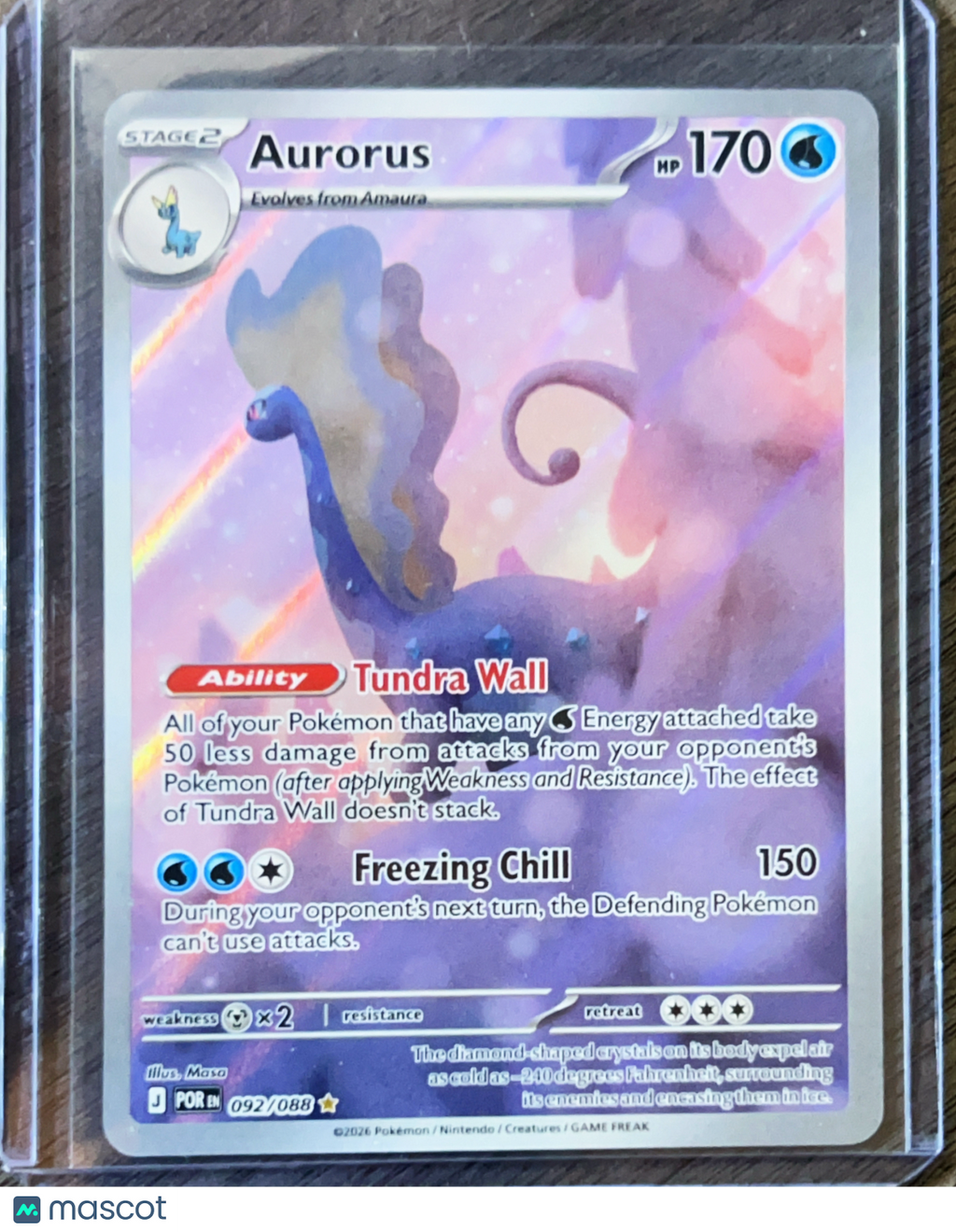 2026 Mega Evolution – Perfect Order Aurorus Holo Secret Rare #92/88