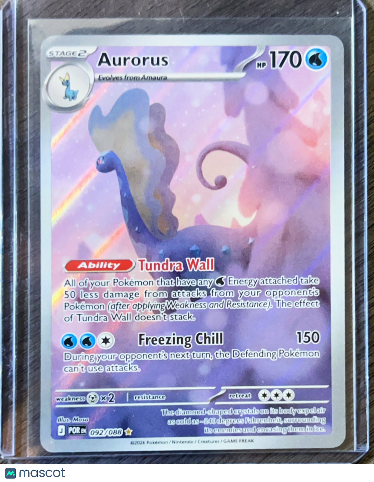 2026 Mega Evolution – Perfect Order Aurorus Holo Secret Rare #92/88
