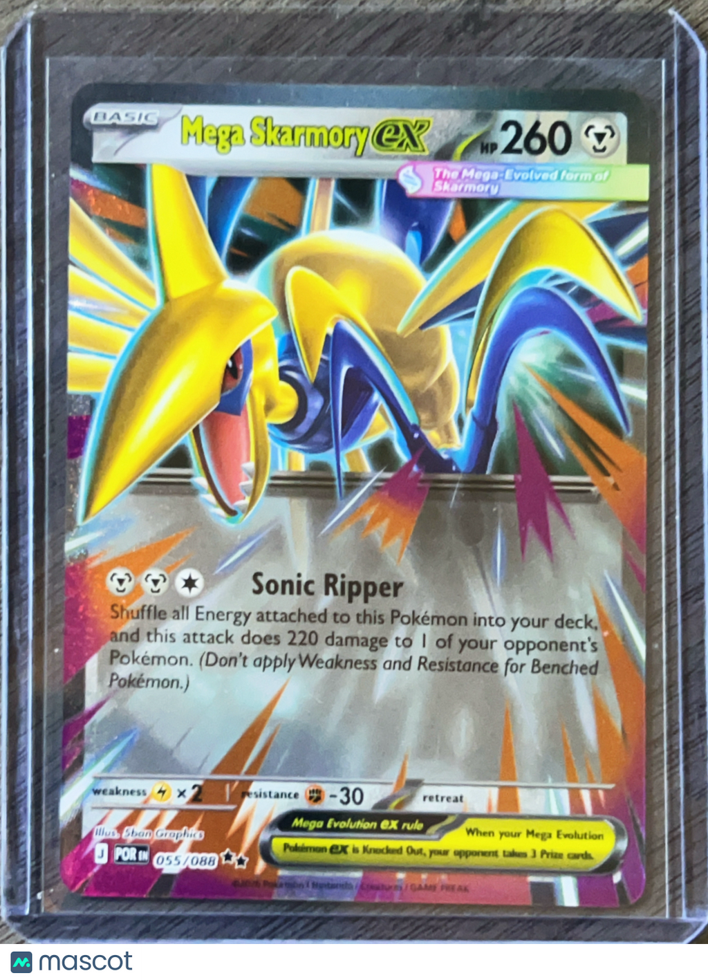 2026 Mega Evolution – Perfect Order Mega Skarmory EX Holo Double Rare #55/88