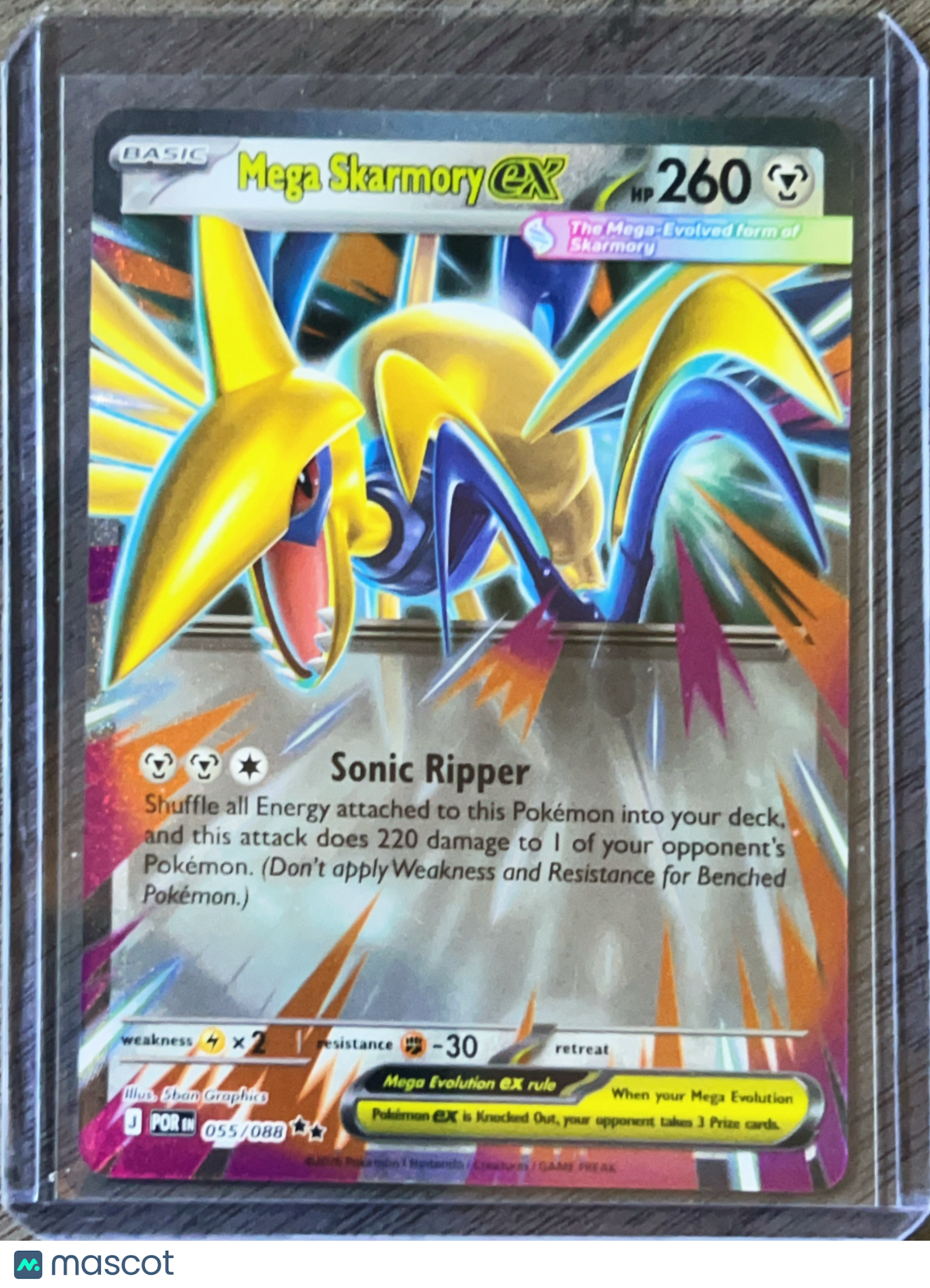 2026 Mega Evolution – Perfect Order Mega Skarmory EX Holo Double Rare #55/88