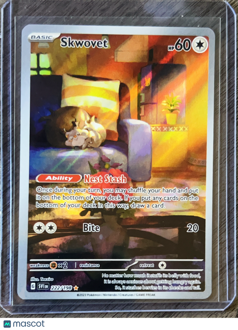 2023 Scarlet & Violet Skwovet Illustration Rare #222/198