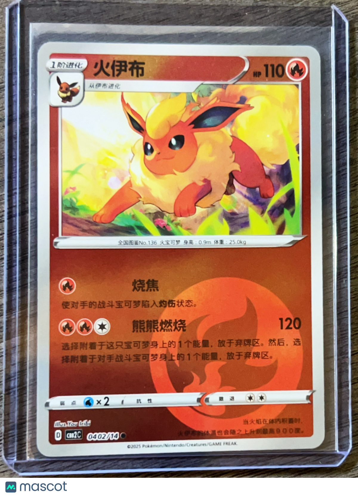 2025 CSB2C Flareon Secret Rare Simplified Chinese #0402/14