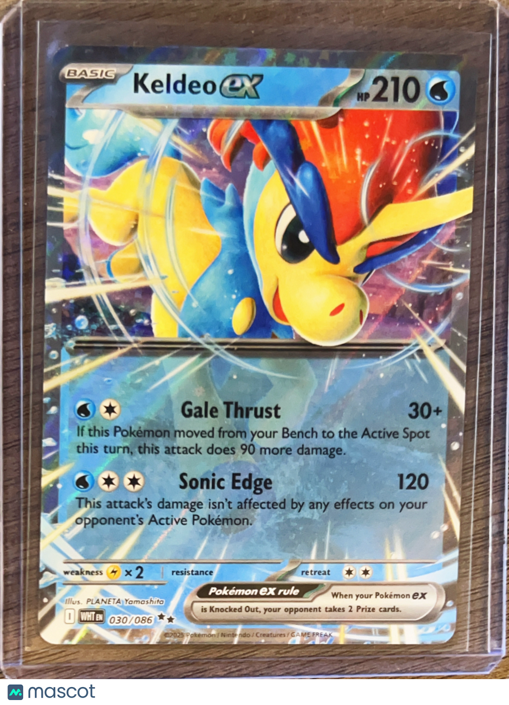 2025 Scarlet & Violet White Flare Keldeo EX Holo Double Rare RR #30/86