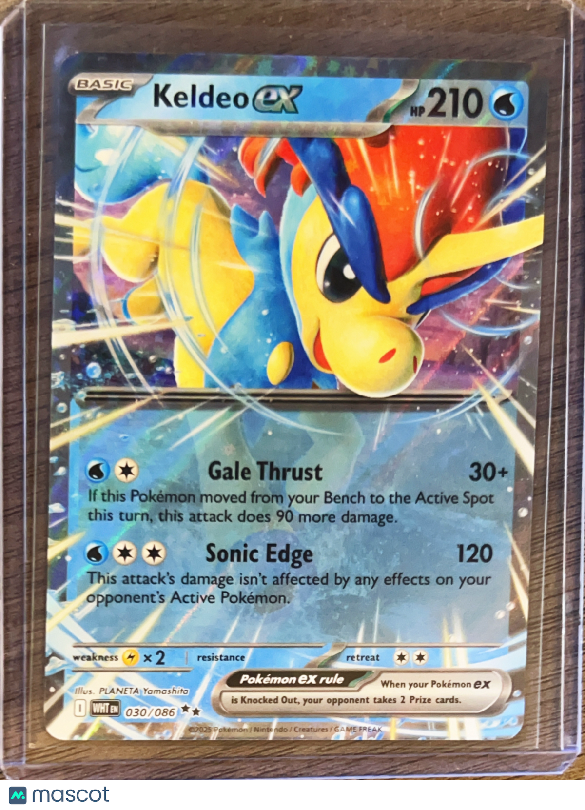 2025 Scarlet & Violet White Flare Keldeo EX Holo Double Rare RR #30/86