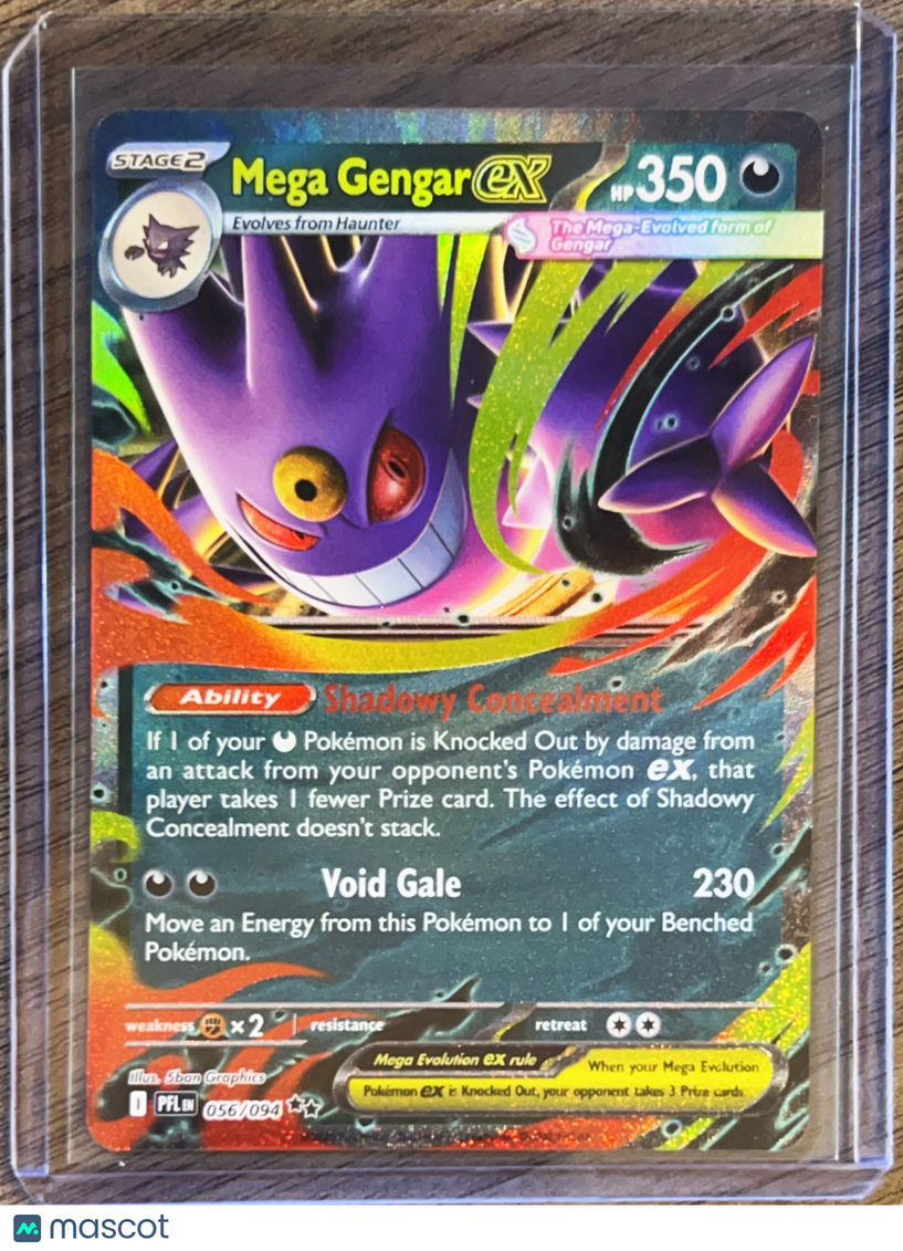 2025 Mega Evolution – Phantasmal Flames Mega Gengar EX two gold stars #56/94