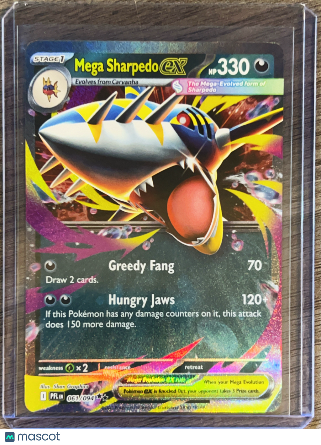 2025 Mega Evolution – Phantasmal Flames Mega Sharpedo EX Holo Rare #61/94