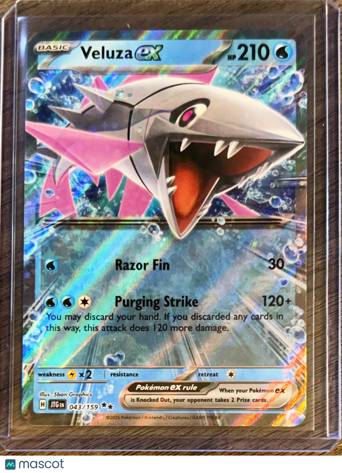 2025 Journey Together Veluza EX Holo Double Rare RR #43/159