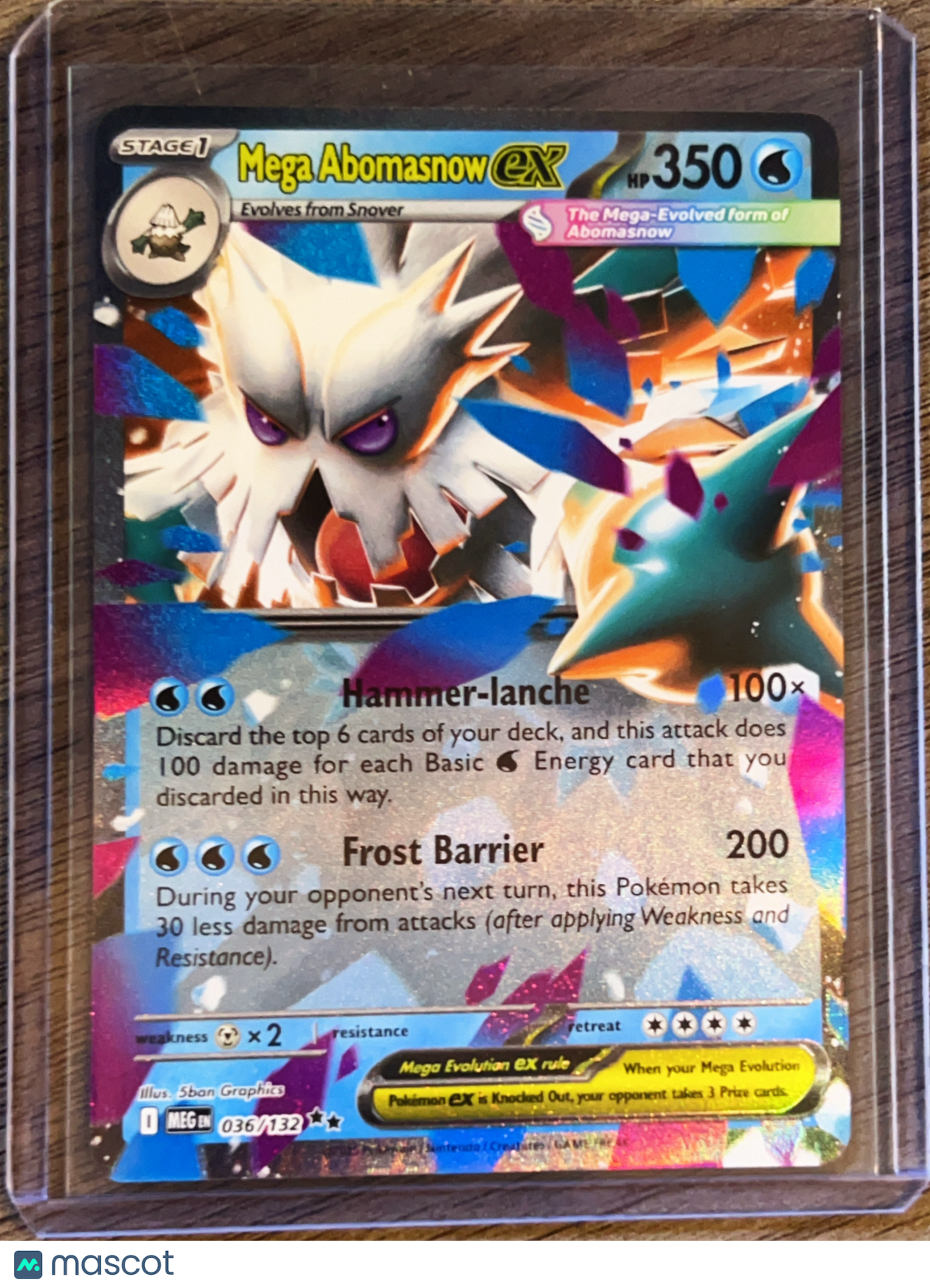 2025 Mega Evolution Mega Abomasnow EX Holo Ultra Rare #36/132