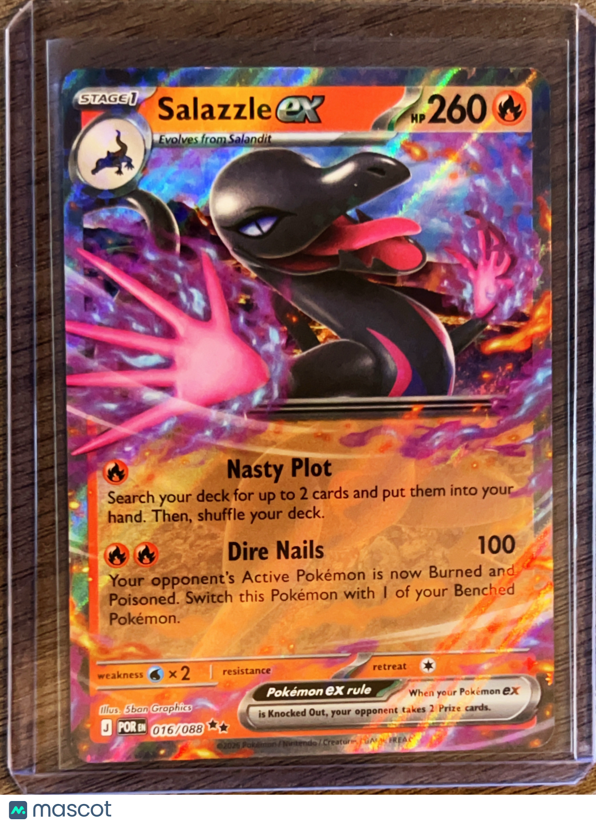 2025 Mega Evolutions Perfect Order Salazzle EX Holo Double Rare RR #16/88
