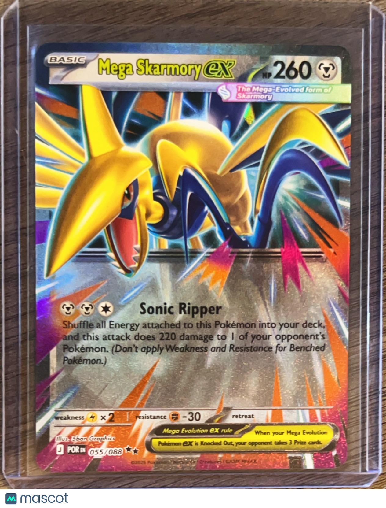 2026 Mega Evolution – Perfect Order Mega Skarmory EX Holo Double Rare #55/88