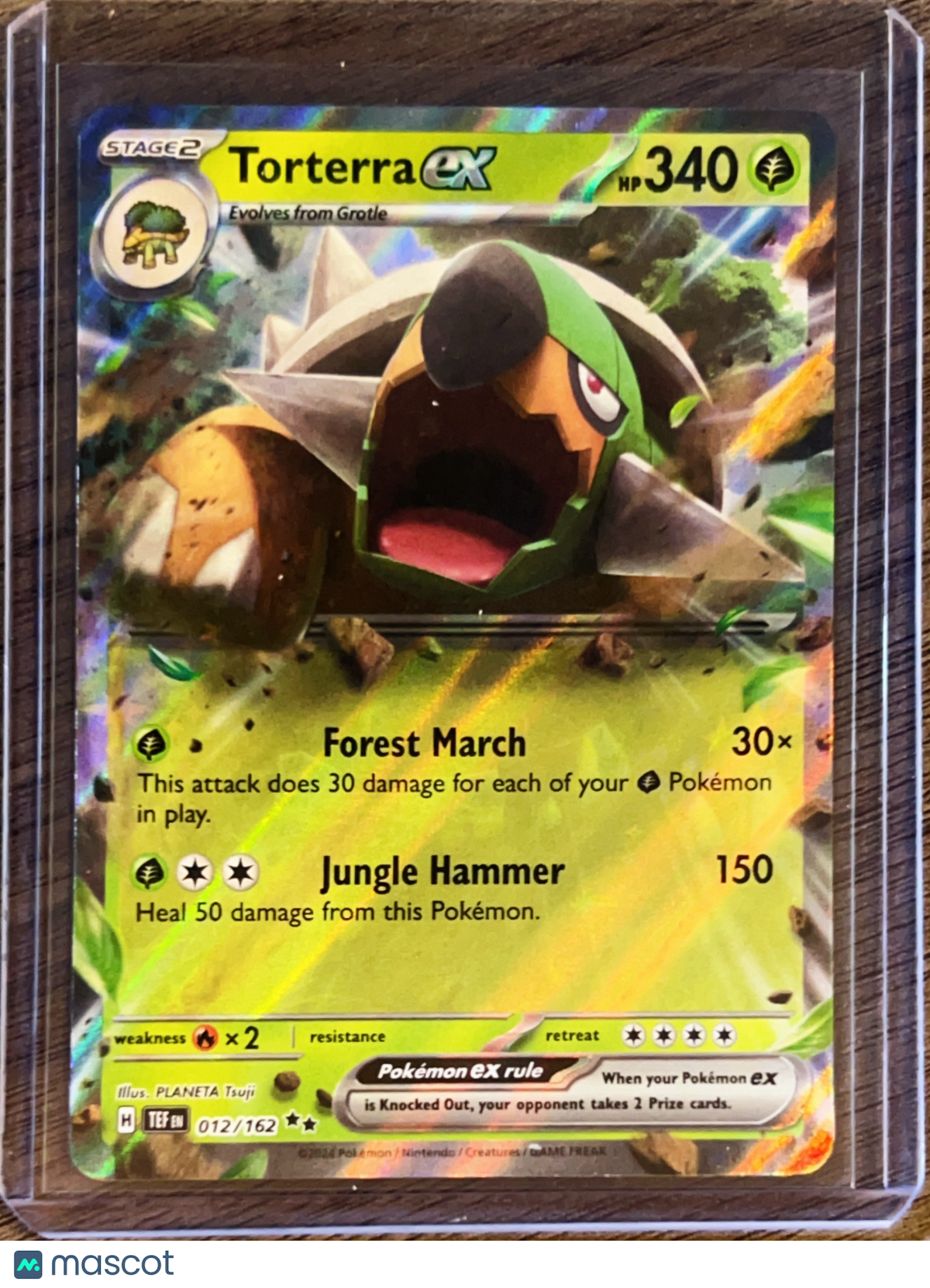 2024 Temporal Forces Torterra EX Holo Double Rare #12/162