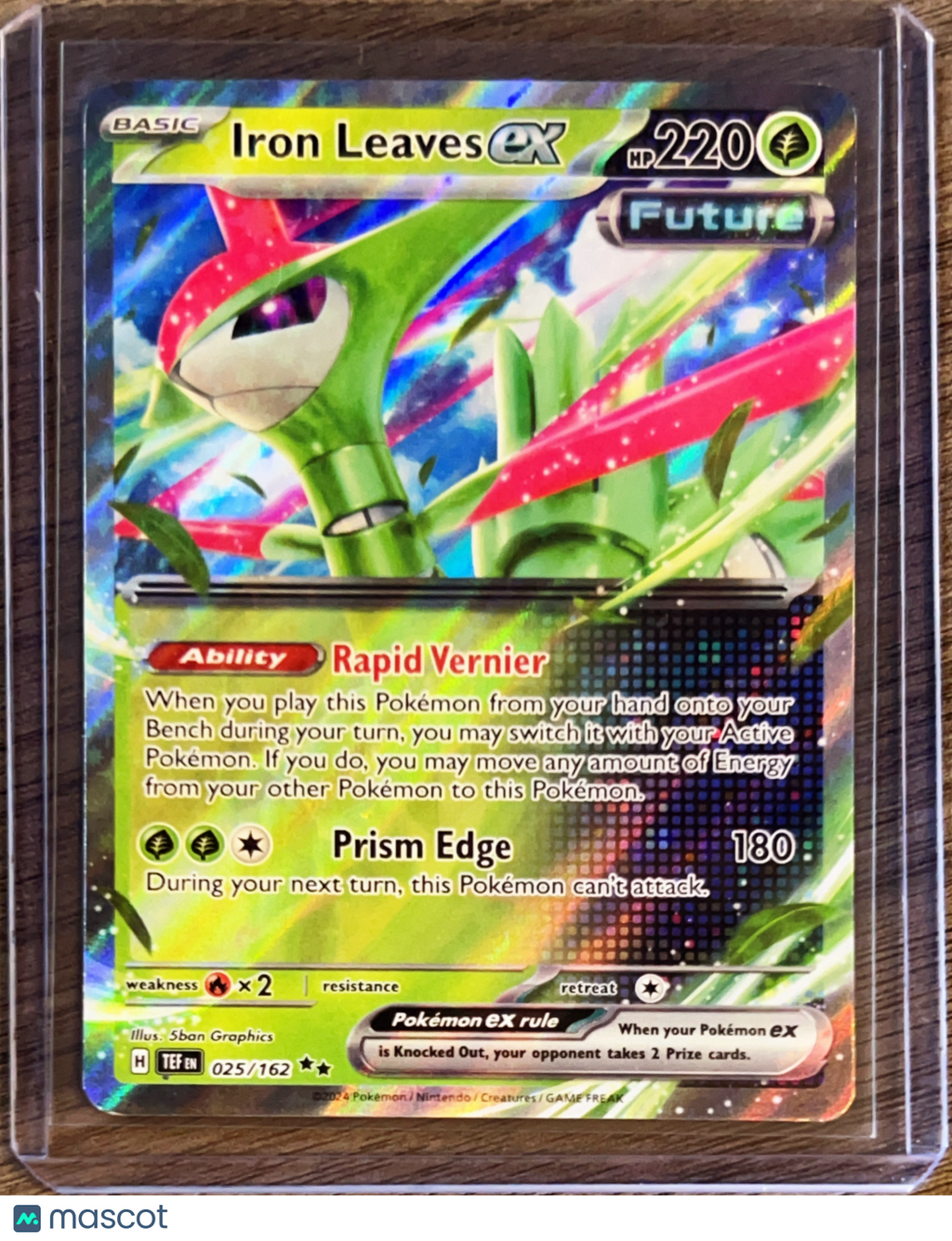 2024 Temporal Forces Iron Leaves EX Holo Double Rare RR #25/162