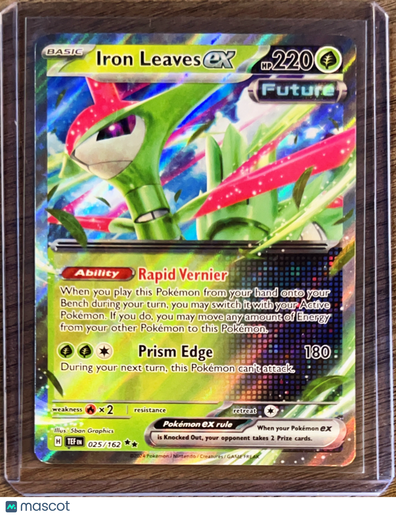 2024 Temporal Forces Iron Leaves EX Holo Double Rare RR #25/162