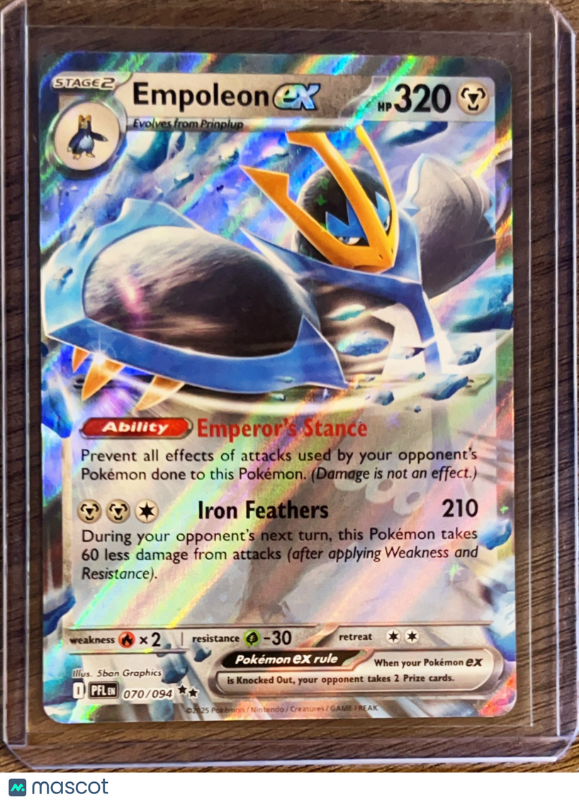 2025 Mega Evolution – Phantasmal Flames Empoleon EX Holo Double Rare RR #70/94
