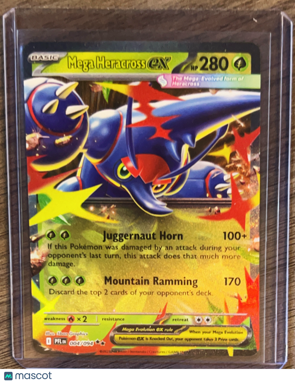 2025 Mega Evolution – Phantasmal Flames Mega Heracross EX Holo Double Rare #4/94