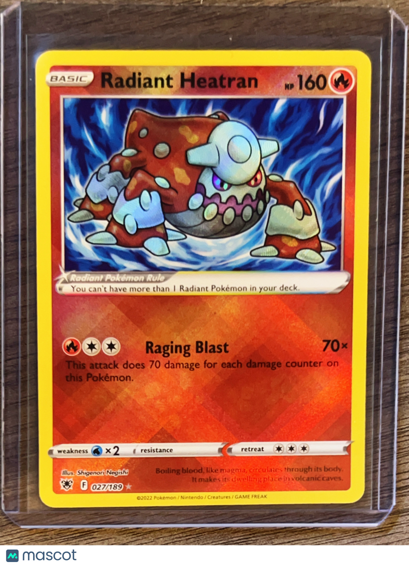 2022 Astral Radiance Radiant Heatran Holo Rare #27/189