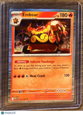 2025 White Flare Emboar Reverse Holo Rare #13/86