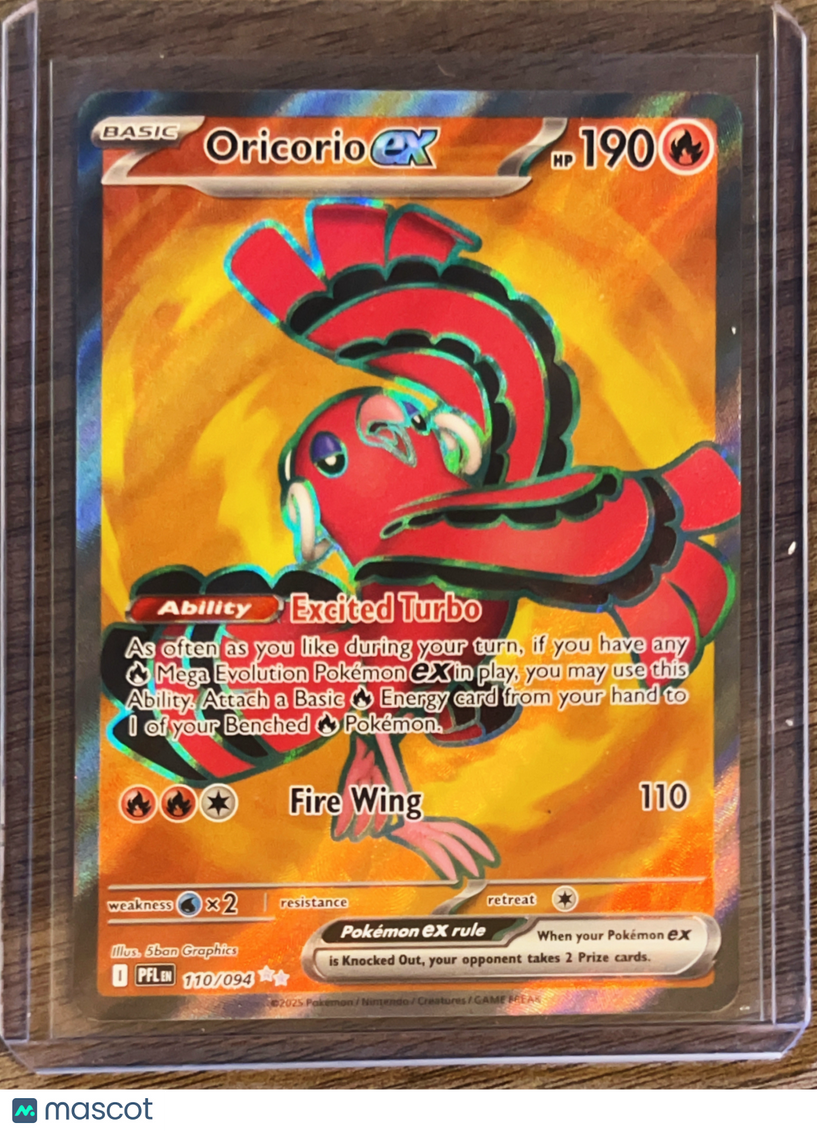 2025 Mega Evolution – Phantasmal Flames Oricorio EX Holo Secret Rare FA #110/94