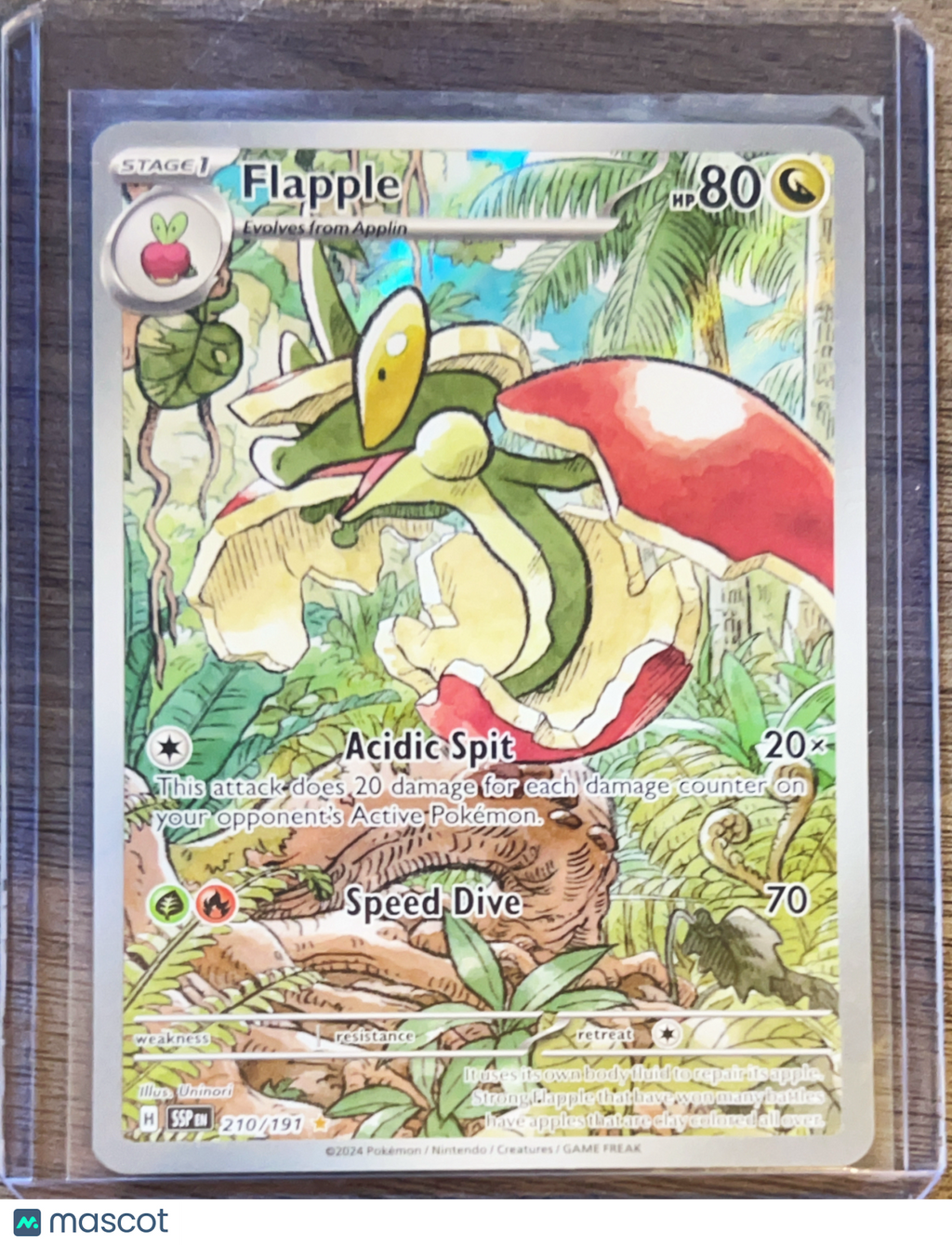 2024 Surging Sparks Flapple Holo Secret Rare #210/191