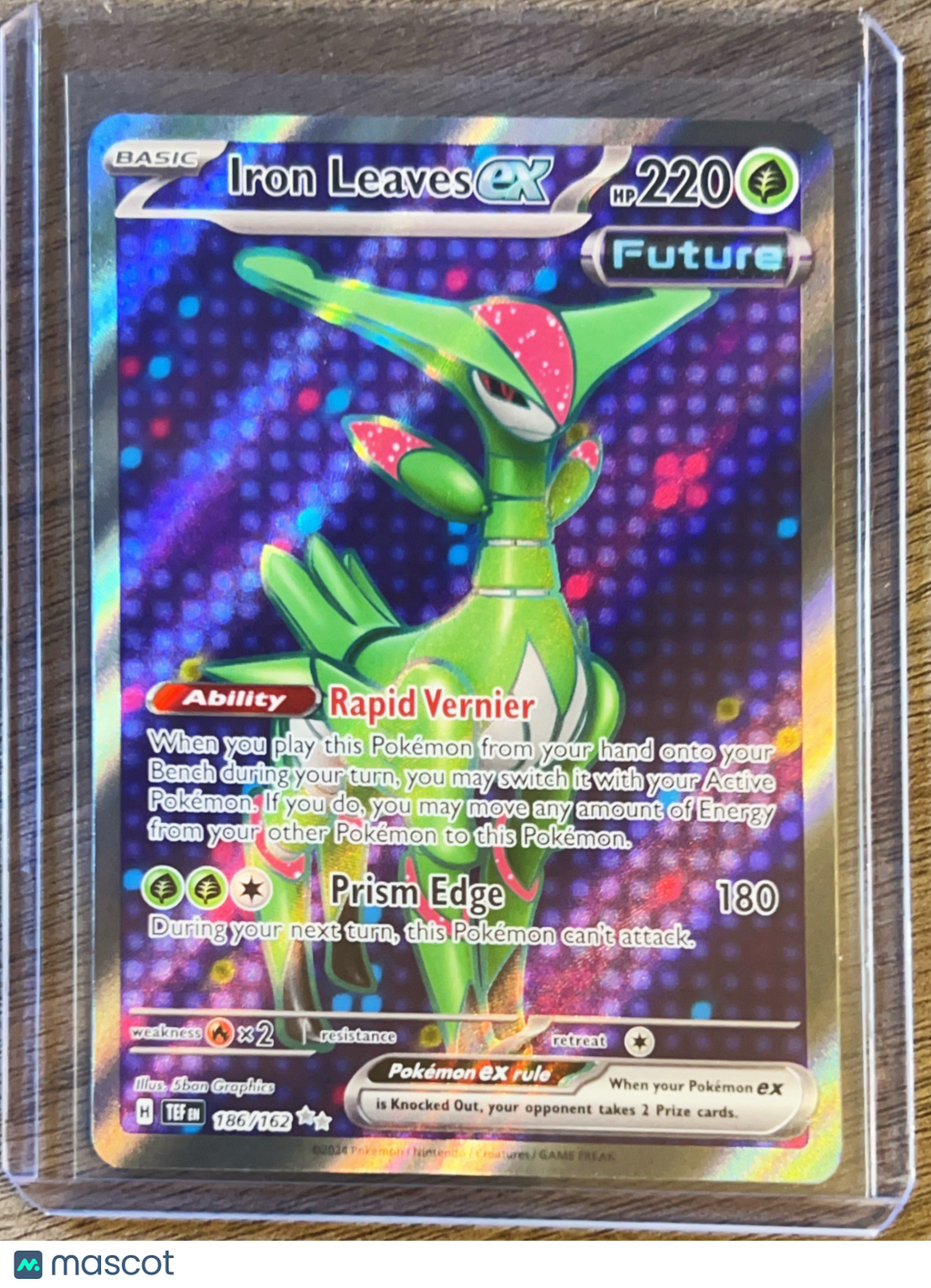 2024 Temporal Forces Iron Leaves EX Holo Secret Rare UR #186/162