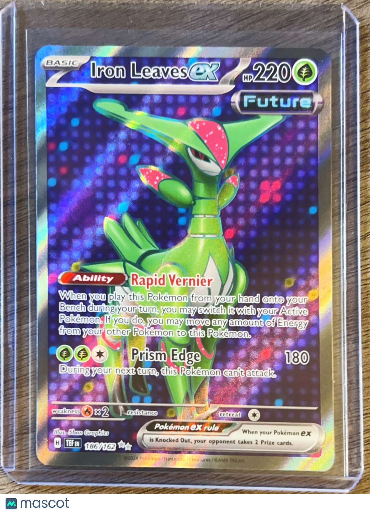 2024 Temporal Forces Iron Leaves EX Holo Secret Rare UR #186/162