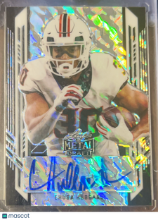 2021 Leaf Metal Draft Chuba Hubbard #PA-CH1 Silver Crystal /13
