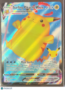 2021 Celebrations Surfing Pikachu VMAX Holo Rare #9/25