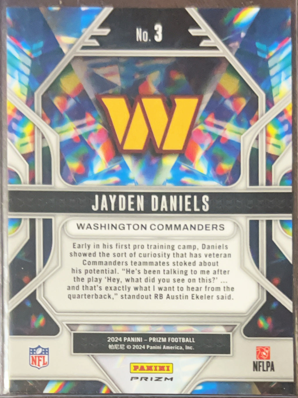 2024 Panini Prizm Prizmatic Jayden Daniels #3 Wave RC