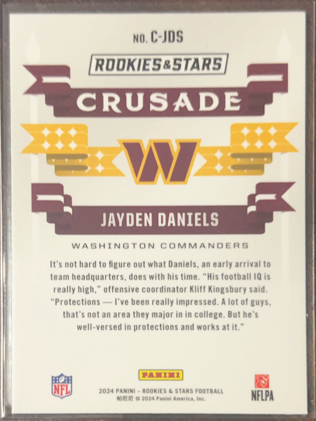 2024 Panini Rookies & Stars Crusade Jayden Daniels #C-JDS Prizm RC