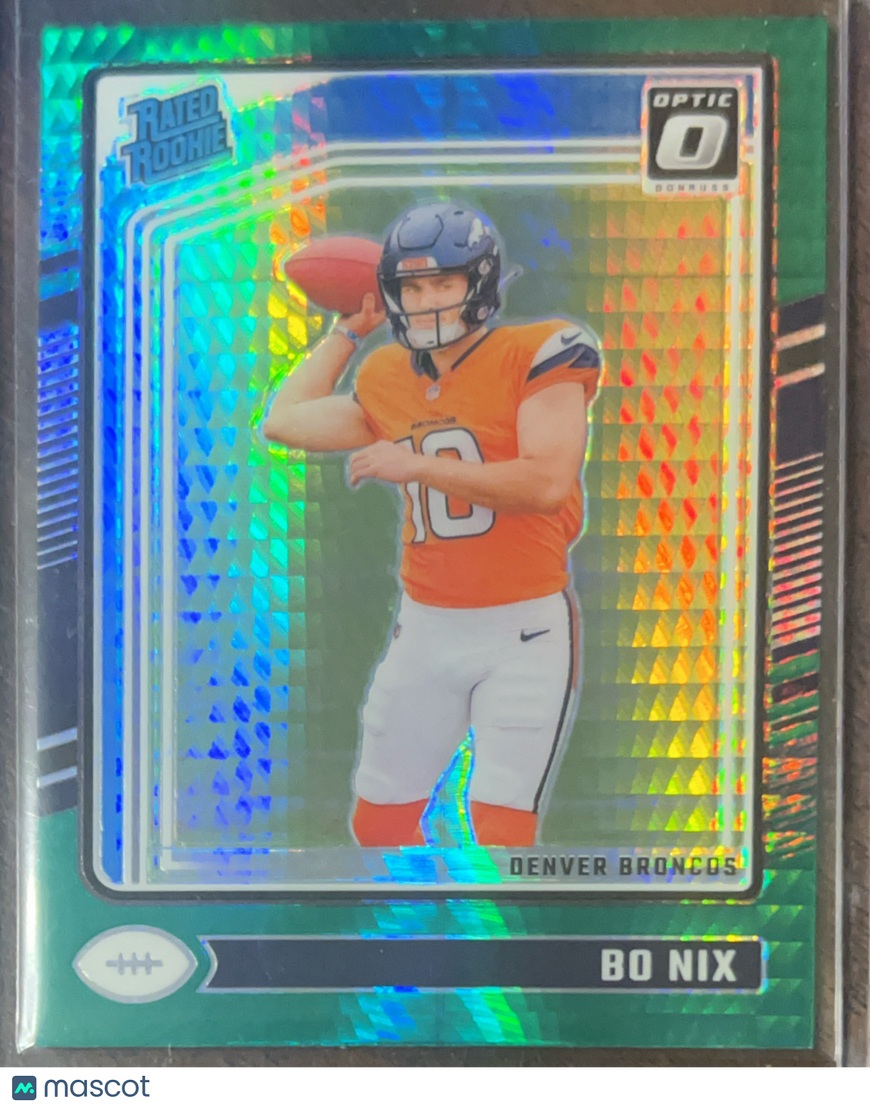 2024 Panini Donruss Optic Bo Nix #209 Green Velocity