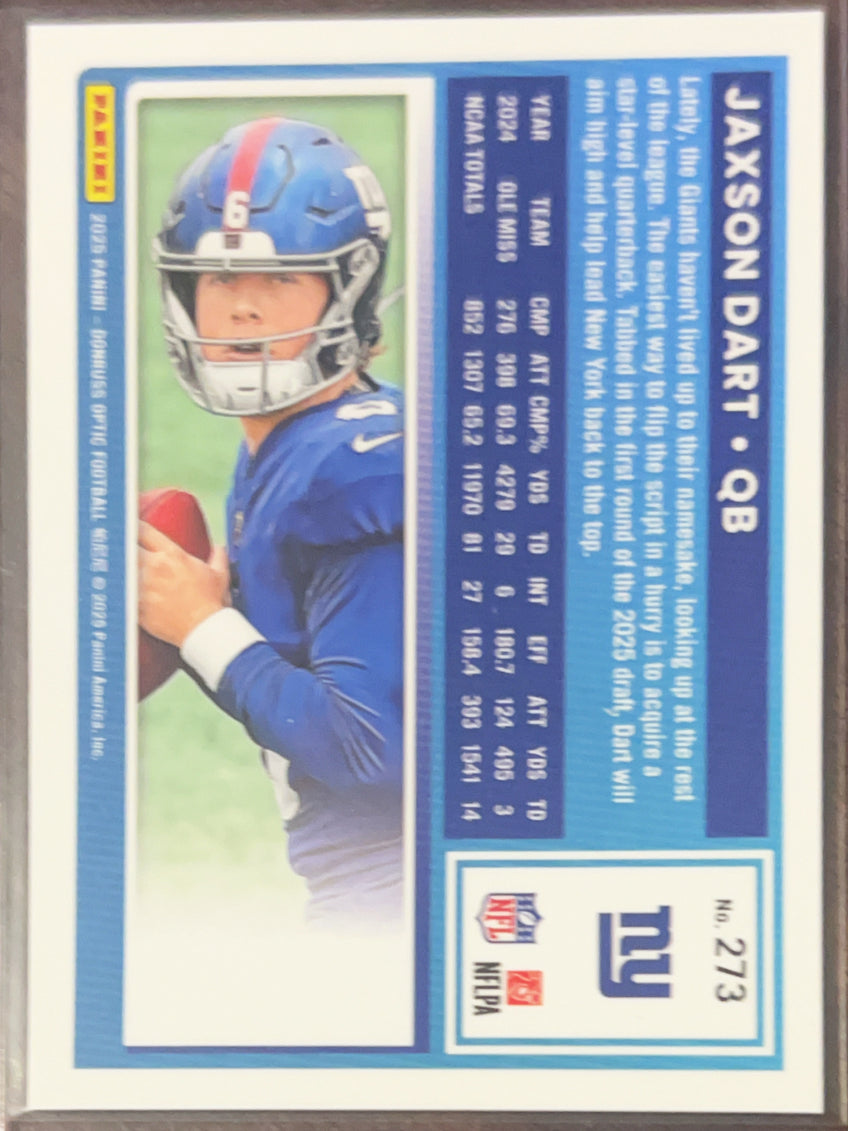 2025 Panini Donruss Optic Jaxson Dart #273